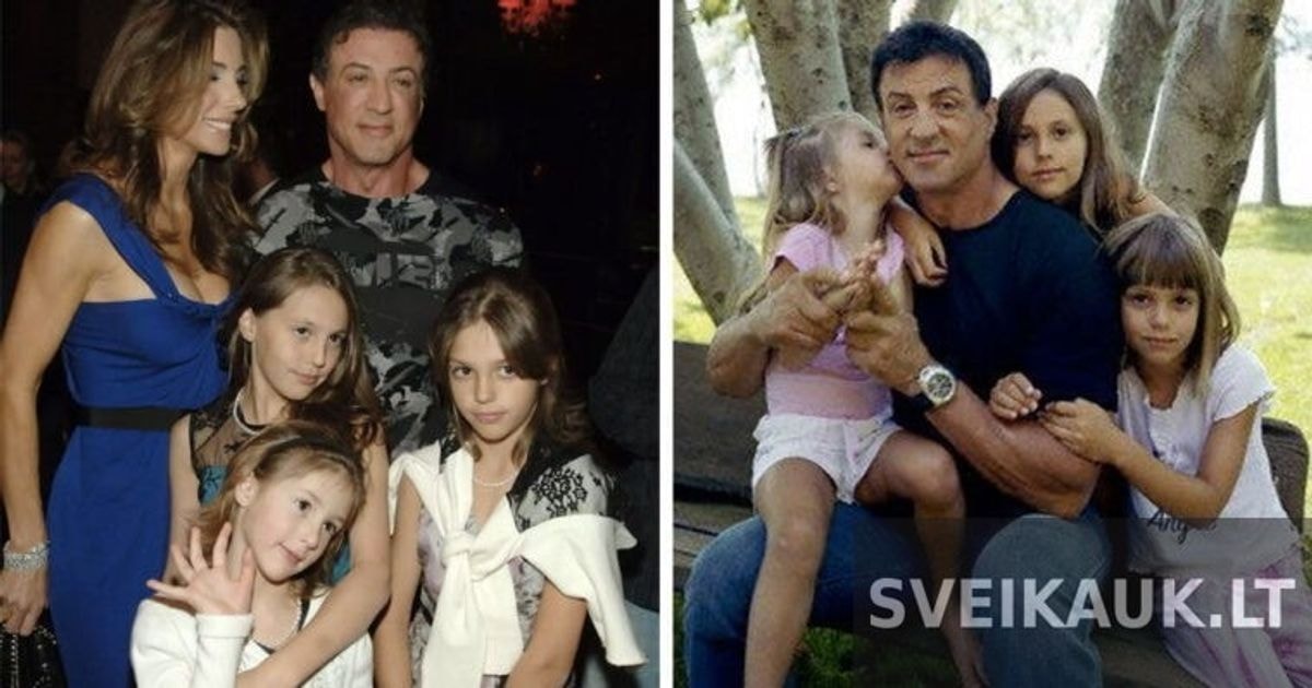 Legendinio aktoriaus Sylvester Stallone dukros jau užaugo. Štai kaip atrodo nuostabaus grožio merginos šiandien