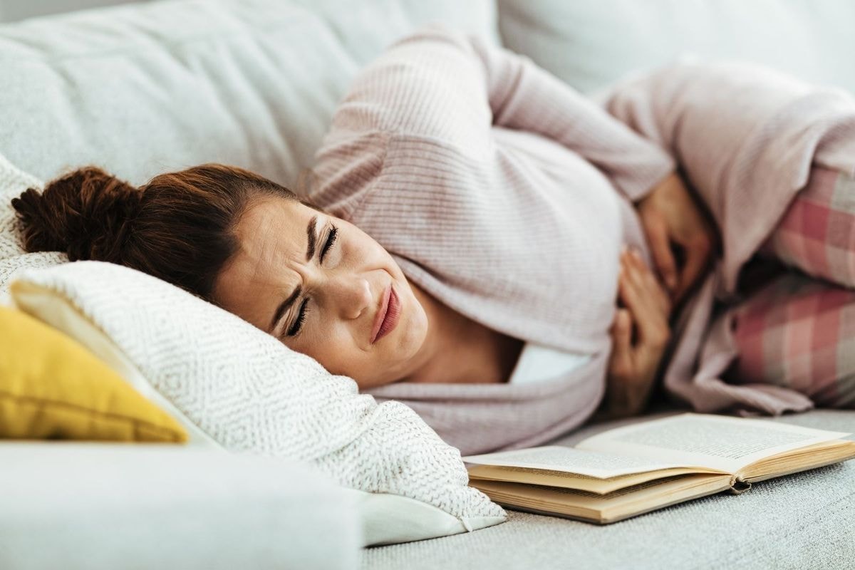 Woman Suffering From Bowel Pain