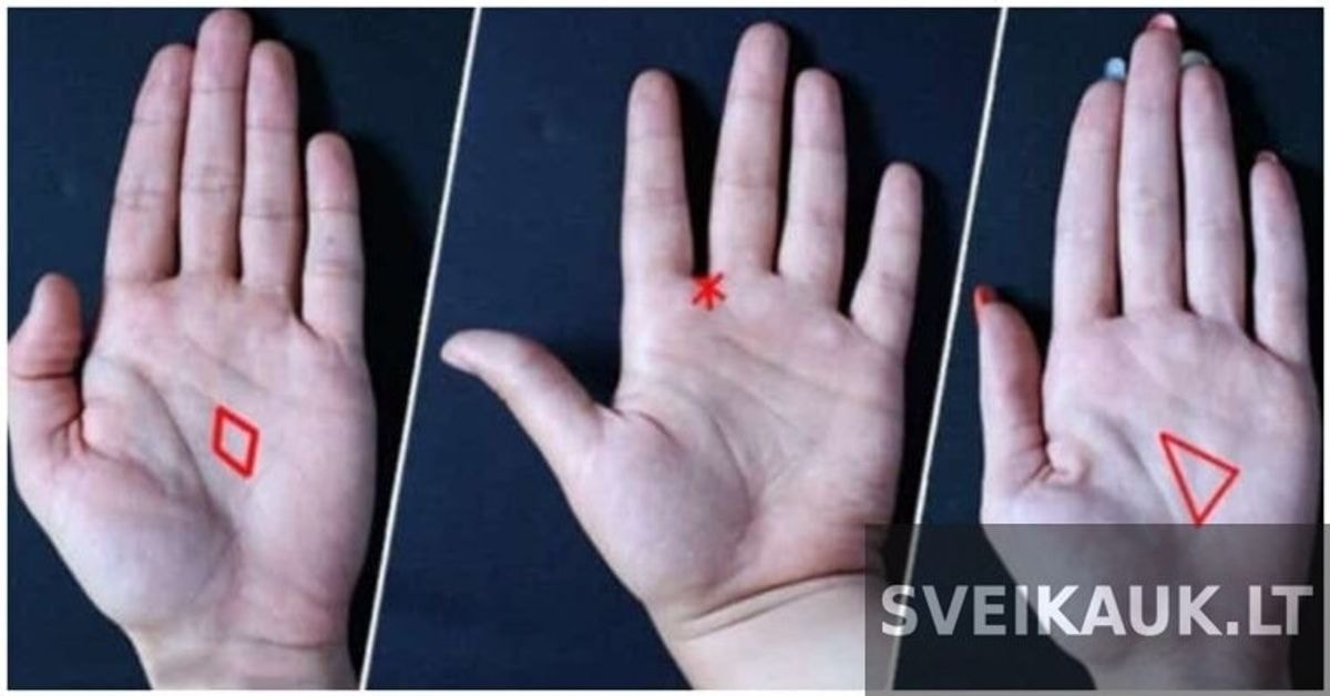 Pažvelk į savo delną: trikampis, žvaigždė arba rombas daug papasakos apie likimą…