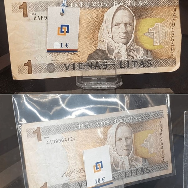 1 litas kainuoja 10 eurų