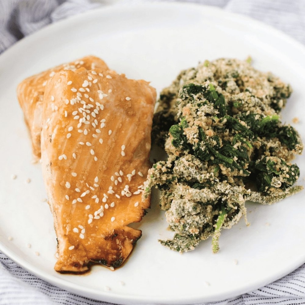 Mažai angliavandenių turinti Teriyaki lašiša