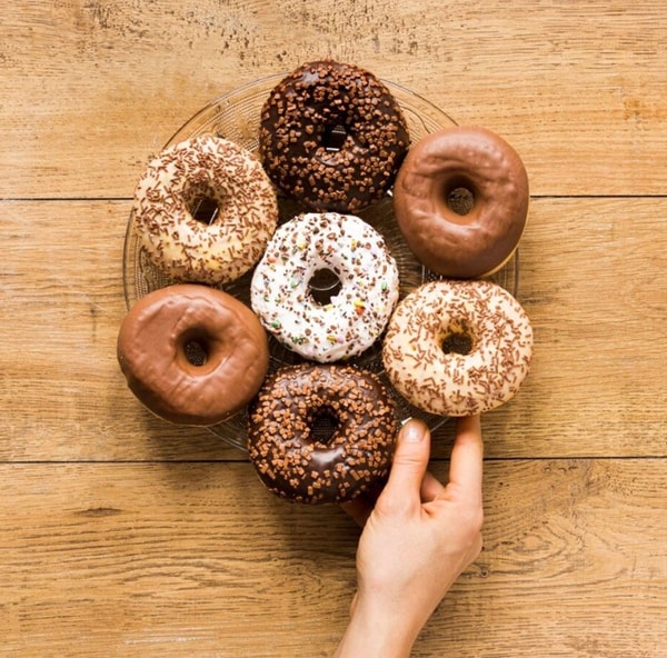 home made chocolate donuts