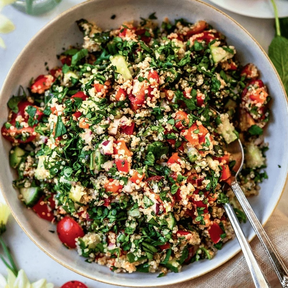 Žolelių kvinojos tabule salotos