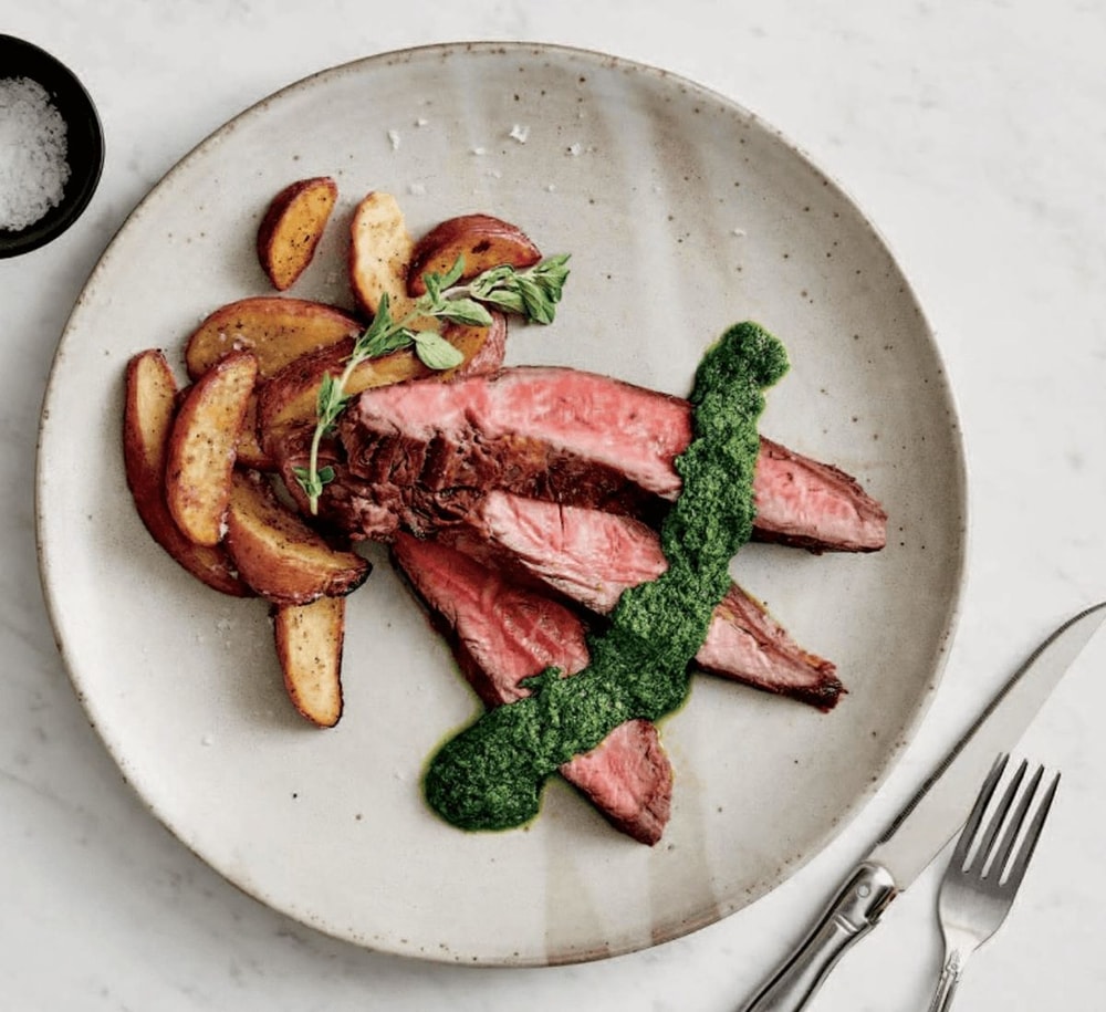 Šoninės kepsnys su itališku chimichurri