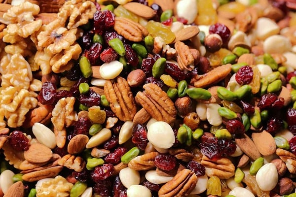 nuts and raisins