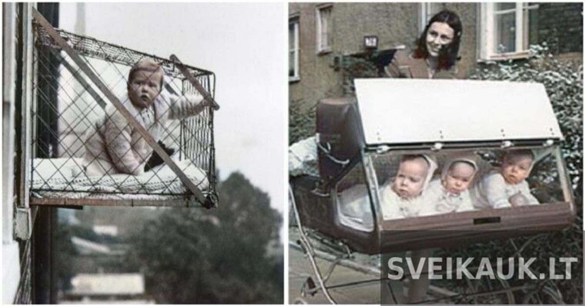 Pamatykite, kaip keistai kūdikių vežimai ir lopšiai atrodė praeityje