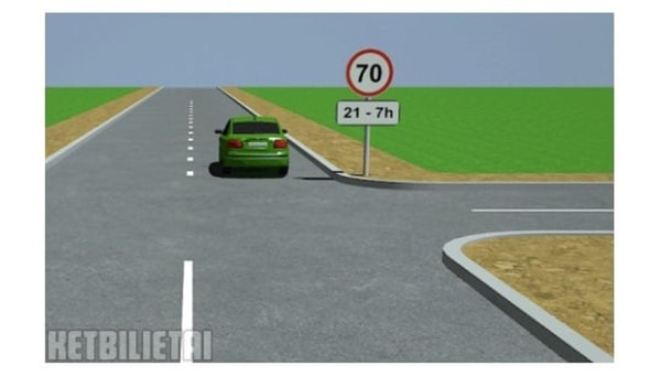Kokiu maksimaliu greičiu už šio ženklo leidžiama važiuoti 6 val. ryto