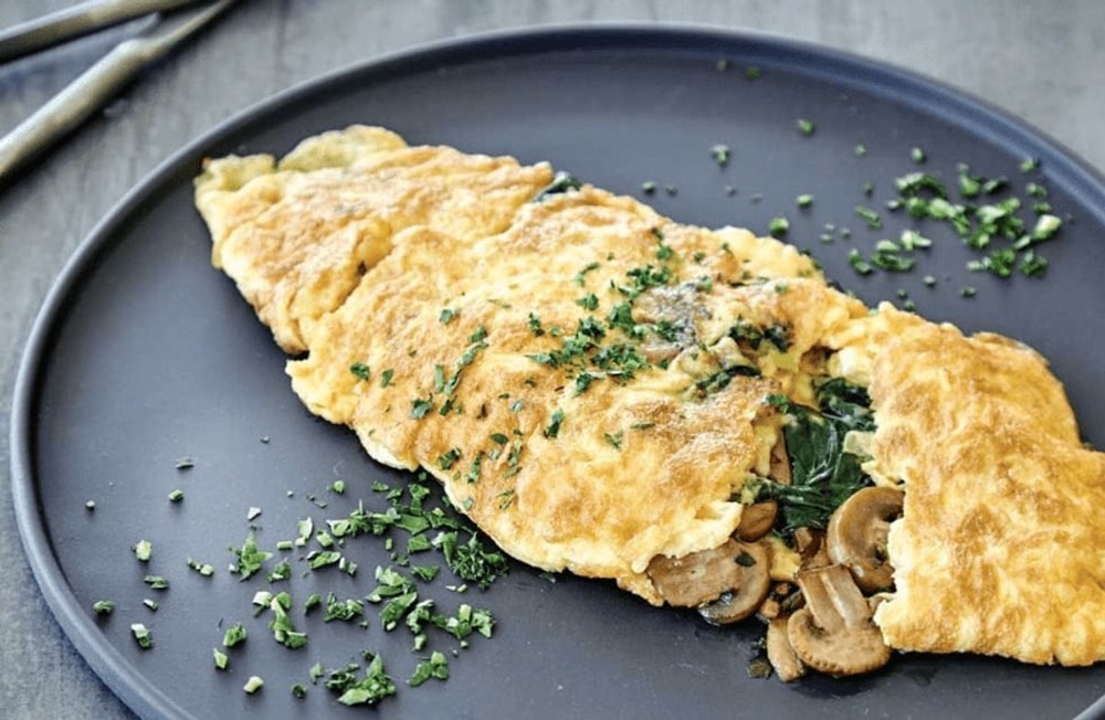 Omletas su grybais