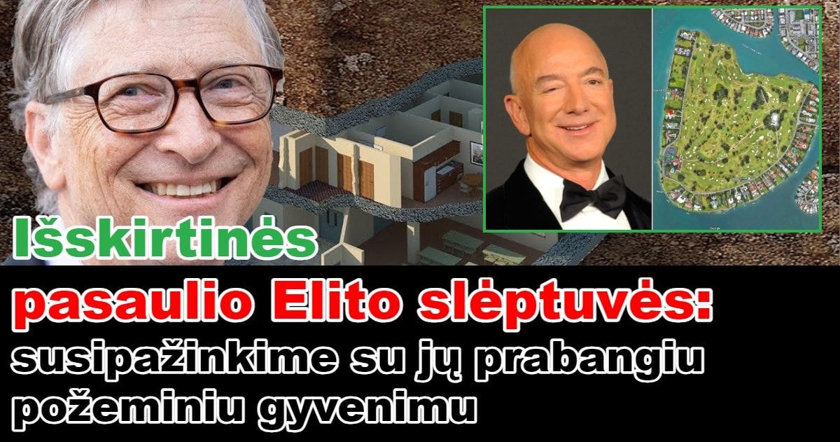 Išskirtinės pasaulio Elito slėptuvės: susipažinkime su jų prabangiu požeminiu gyvenimu