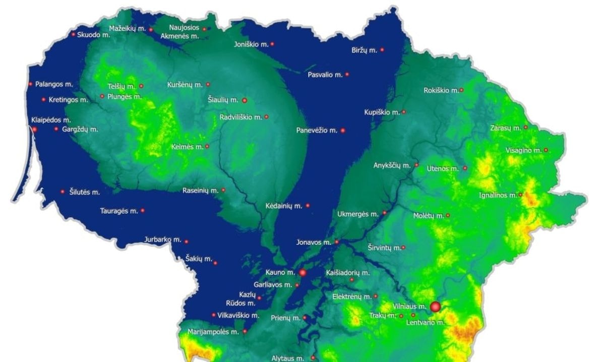 Kas nutiktų Lietuvai, kaip atrodytų apsemtas Vilnius, jei ištirptų visi ledynai?