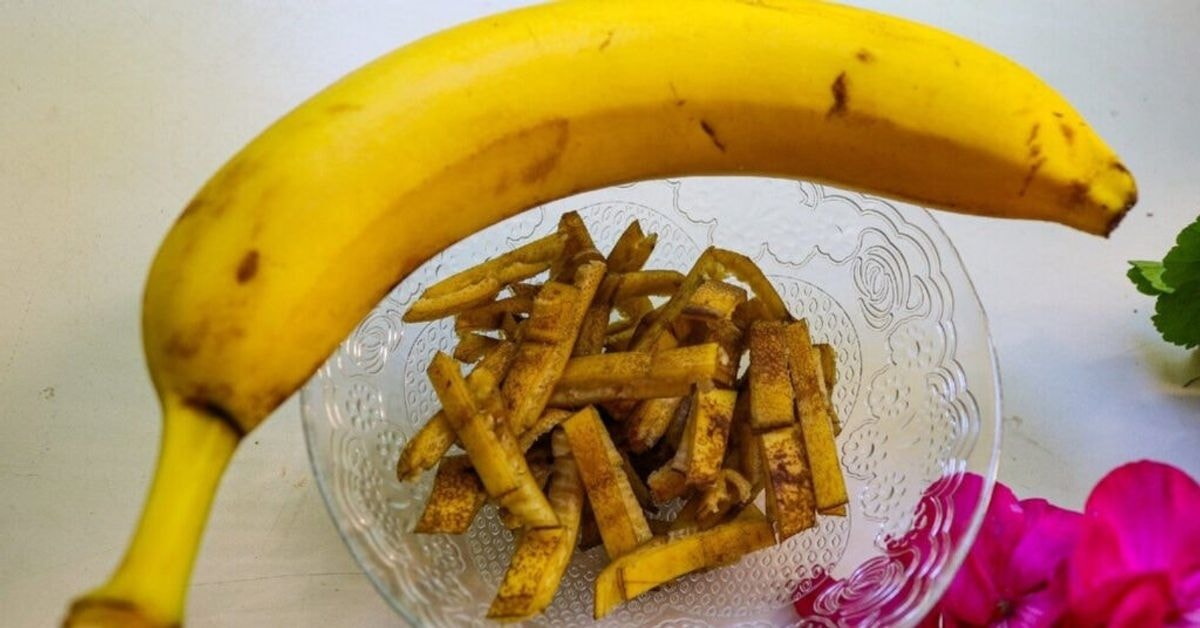 bananų žievelių nauda