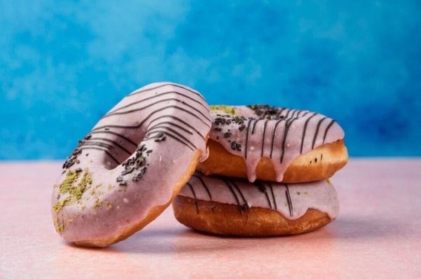 three regular donuts