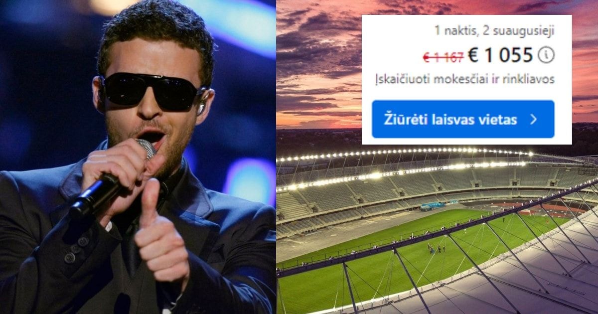 Dėl J. Timberlake'o koncerto nakvynės Kaune tapo auksinėmis: kainos šokiruoja!