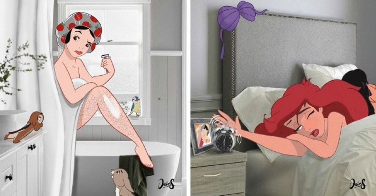 Kas atsitiks, jei „Disney“ princesės atsidurs šiuolaikinio pasaulio mergaičių batuose?
