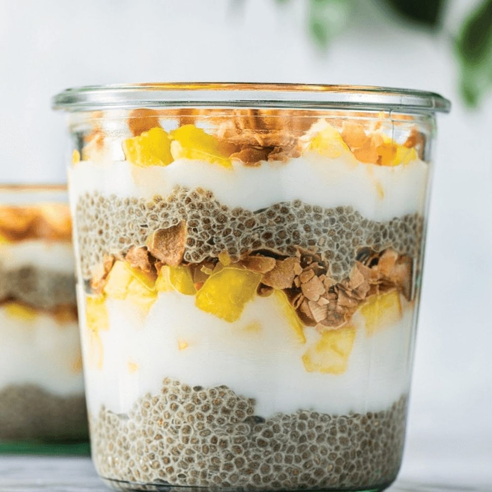 Chia pudingo parfė