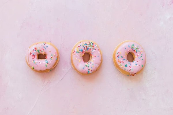 three small donuts