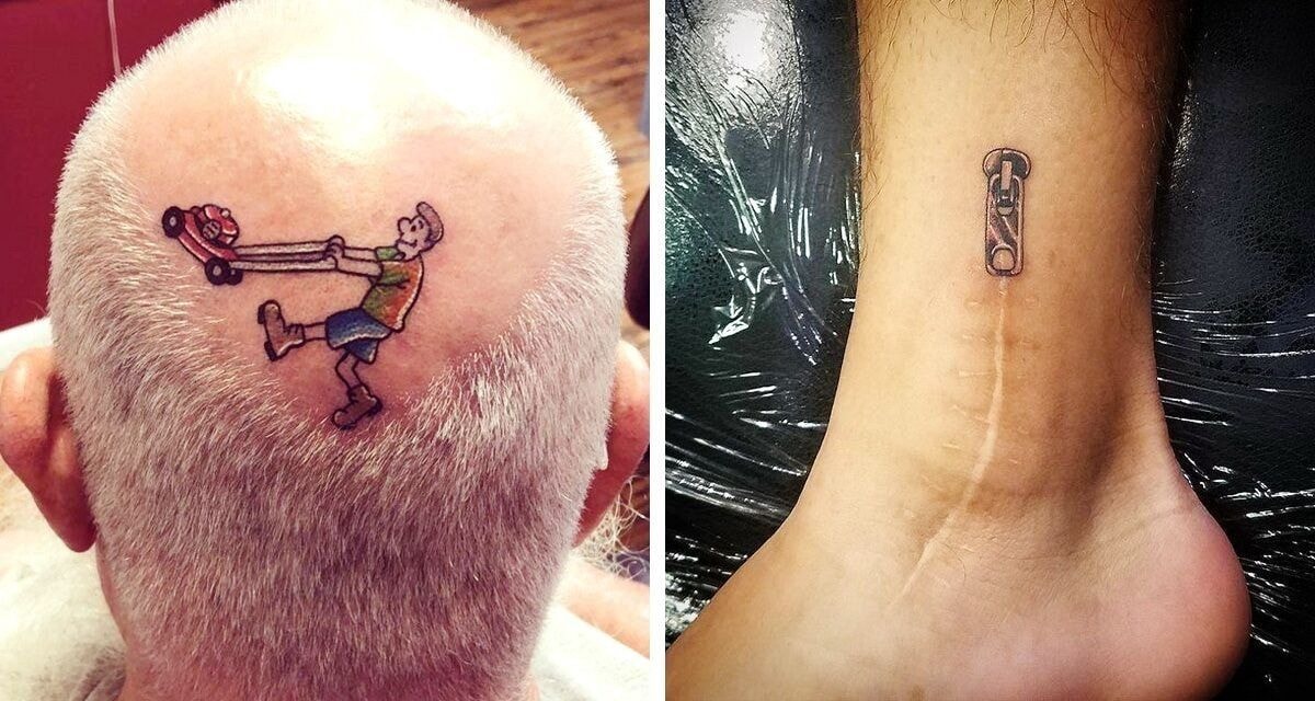 Keletas kūrybinių tatuiruočių, turinčių paslėptą prasmę