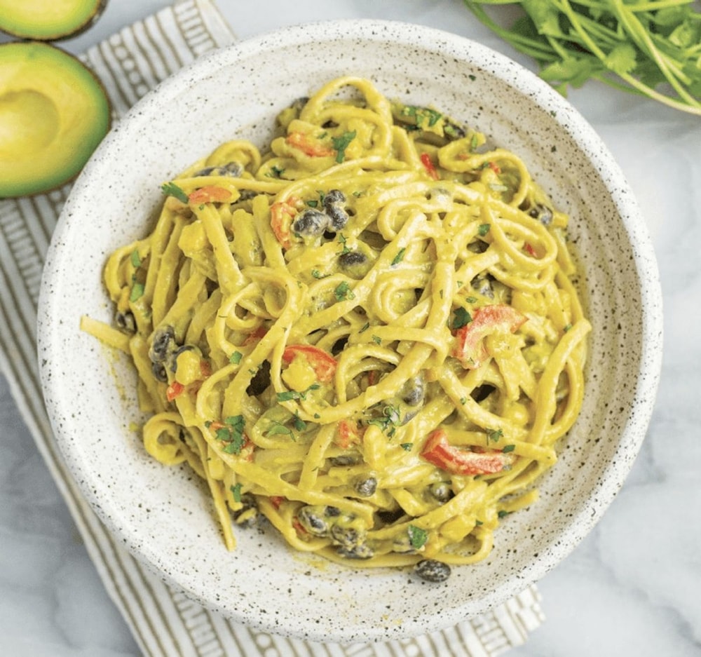 Kreminis avokado fettuccine