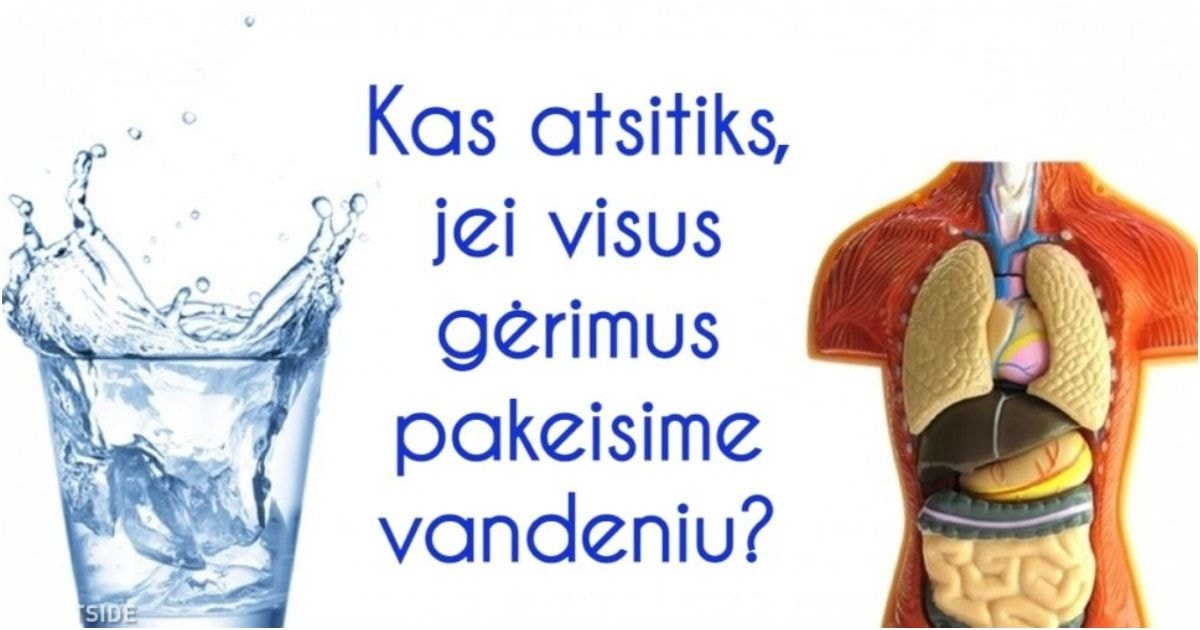 jei visus gėrimus pakeistumėte vandeniu