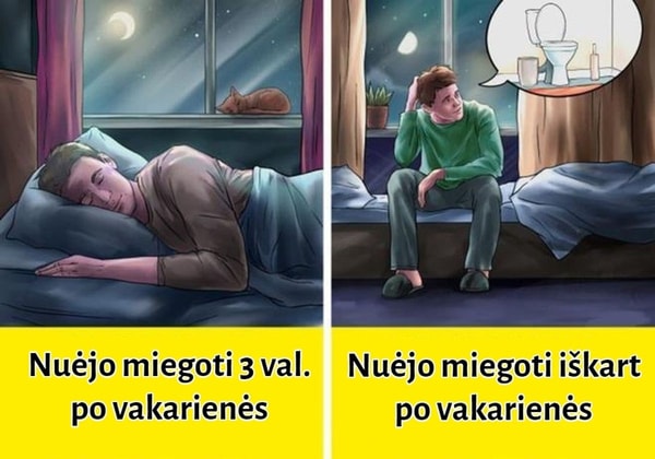 Pažadina naktį į tualetą