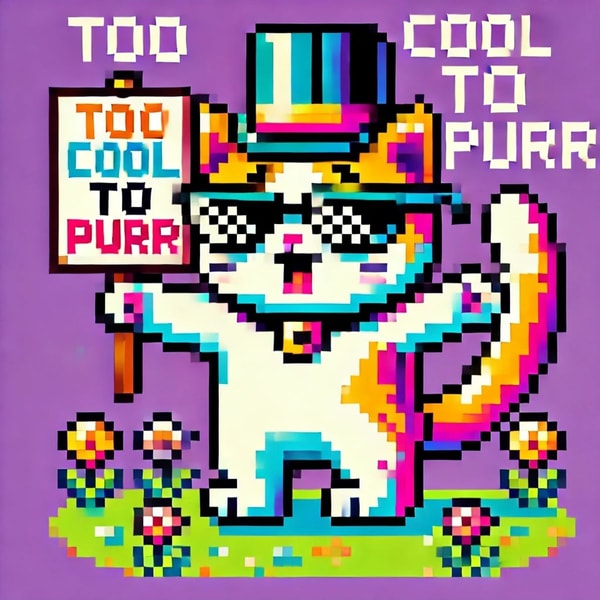 token tails - too cool to purr