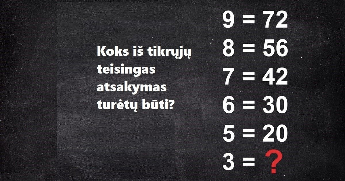 Yra 3 teisingi atsakymai į šią matematikos problemą. Kuris yra geriausias?