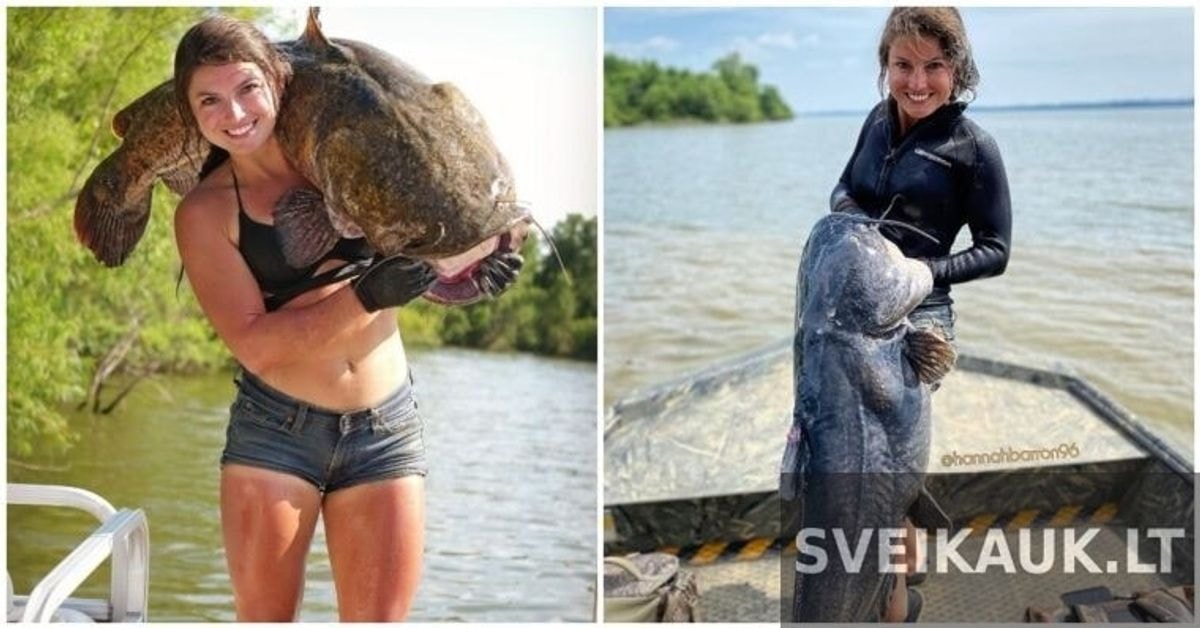 Ši mergina mėgsta gaudyti stambias žuvis, tačiau jos žvejojimo būdas išties stebinantis
