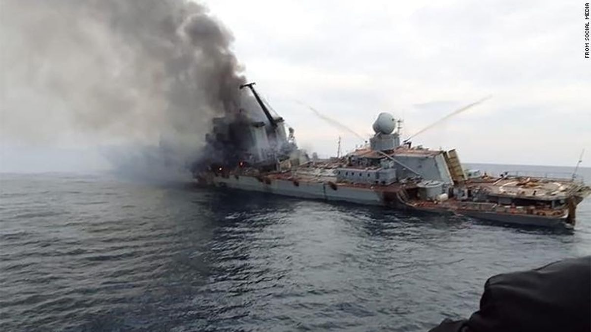 Rusija netikėtai pareiškė, jog nuskendęs laivas „Moskva“ visai nedalyvavo kare