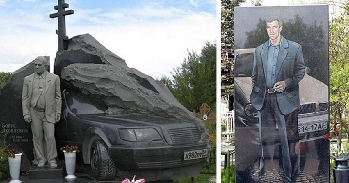 Į kitą pasaulį su automobiliu: įspūdingiausi Rusijos mafijozų paminklai
