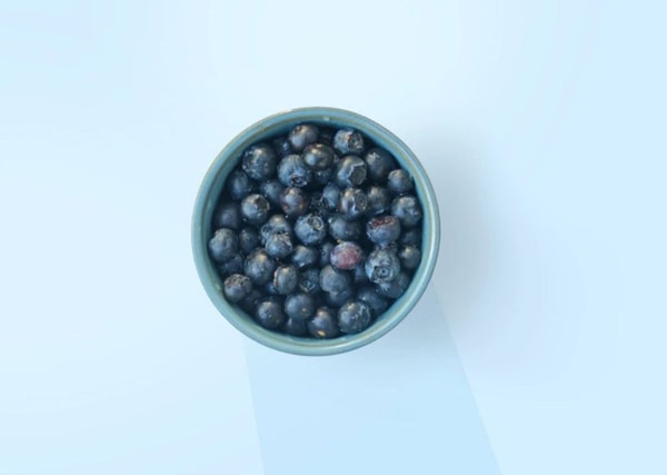 cup of fresh blueberries