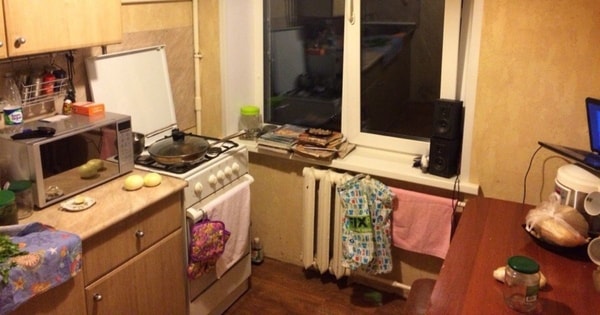 6 kvadratinių metrų ploto virtuvė prieš ir po remonto 2